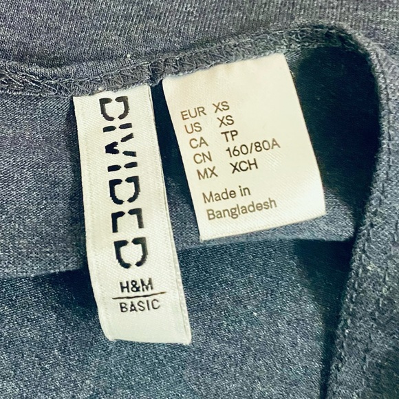 H&M Divided HEATHER BLUE fitted casual dress size XS - Picture 4 of 4